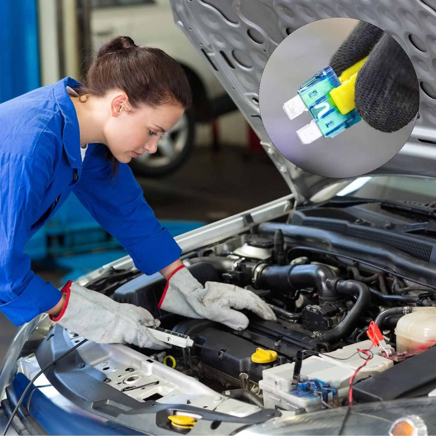 8 PCS Fuse Puller, Plastic Car Fuse Pull Tool, Automotive Glass Fuse Puller Fuse Extractor Tool for Car Motorcycle Truck Fuses image number 1