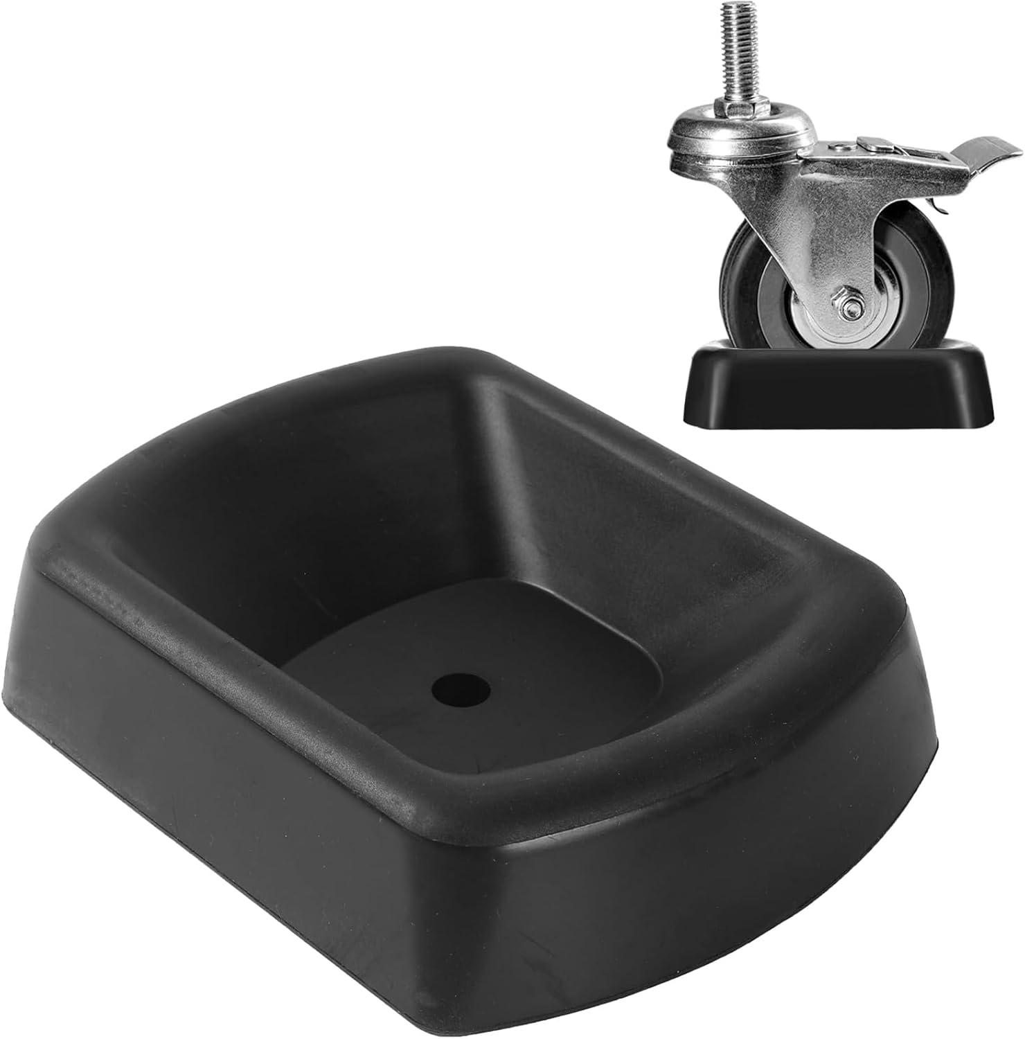 8" Trailer Jack Block &ndash; Heavy Duty Wheel Chocks for Trailer, RV & Motorcycle, Reinforced Rubber Stabilizer, Prevent Rolling, High Grip Wheel Chock for Trailers & RV image number 1