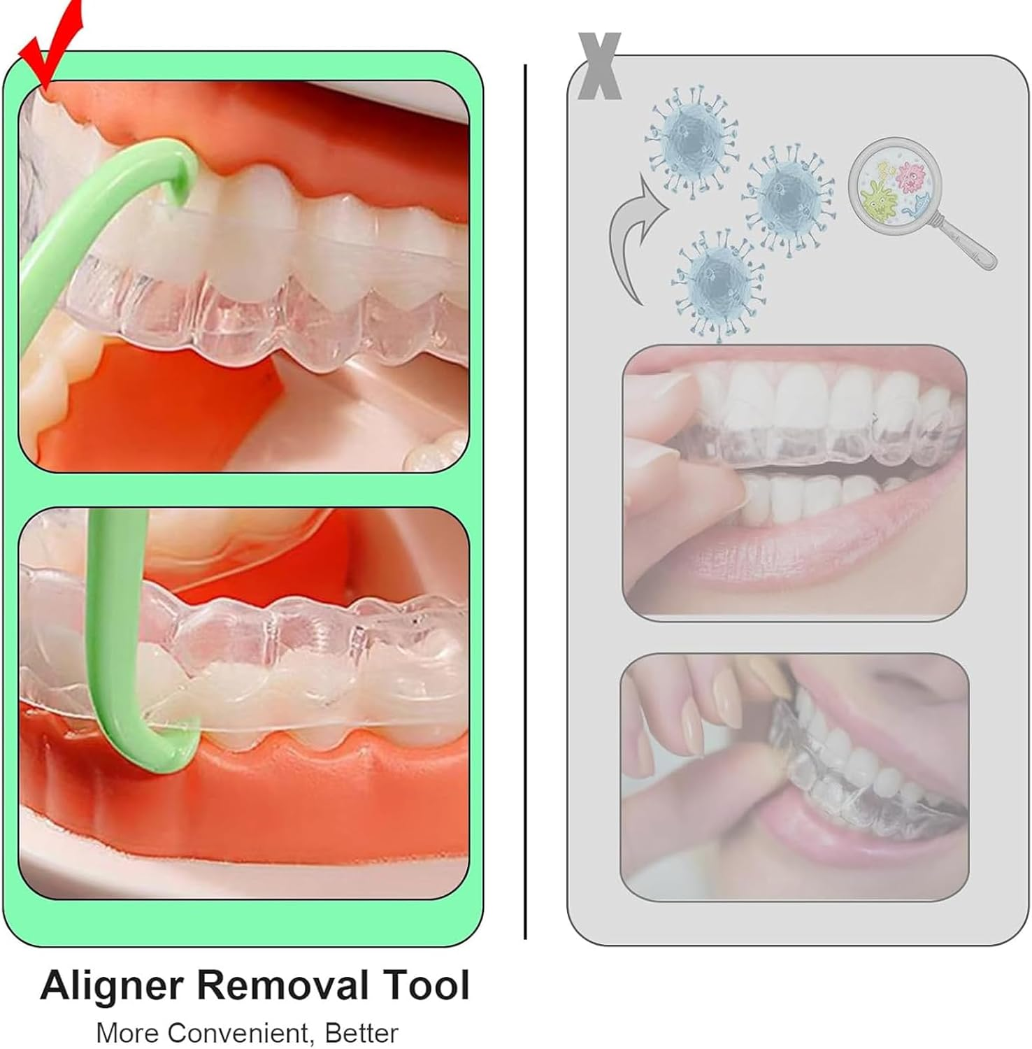 12PCS Aligner Removal Tool 6 Colors Clear Aligner Removertools for Invisalign Removable Retainers Aligners image number 2