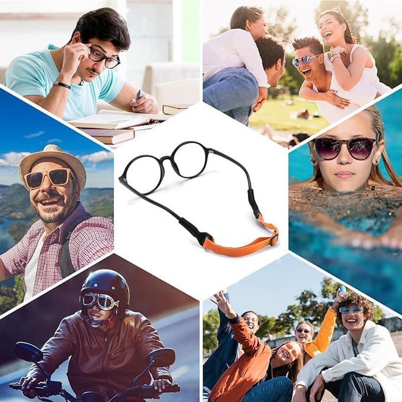 Glasses Strap Sunglasses Strap Glasses Chain Adjustable Eyeglasses Retainer Strap, Glasses Straps Holder Anti-Slip, Glasses String Cord Universal Eyewear Holder for Men Women 8 Pack image number 4