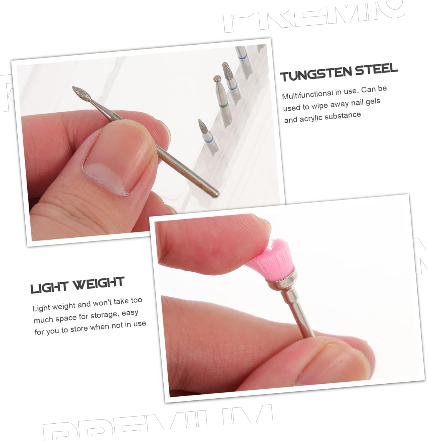 AUTSUPPL 10Pcs Nail Art Drill Bits Manicure Sanding for Effortless Nail Art Lightweight Easy to Store Professional Manicure Accessories for Safe Use image number 2