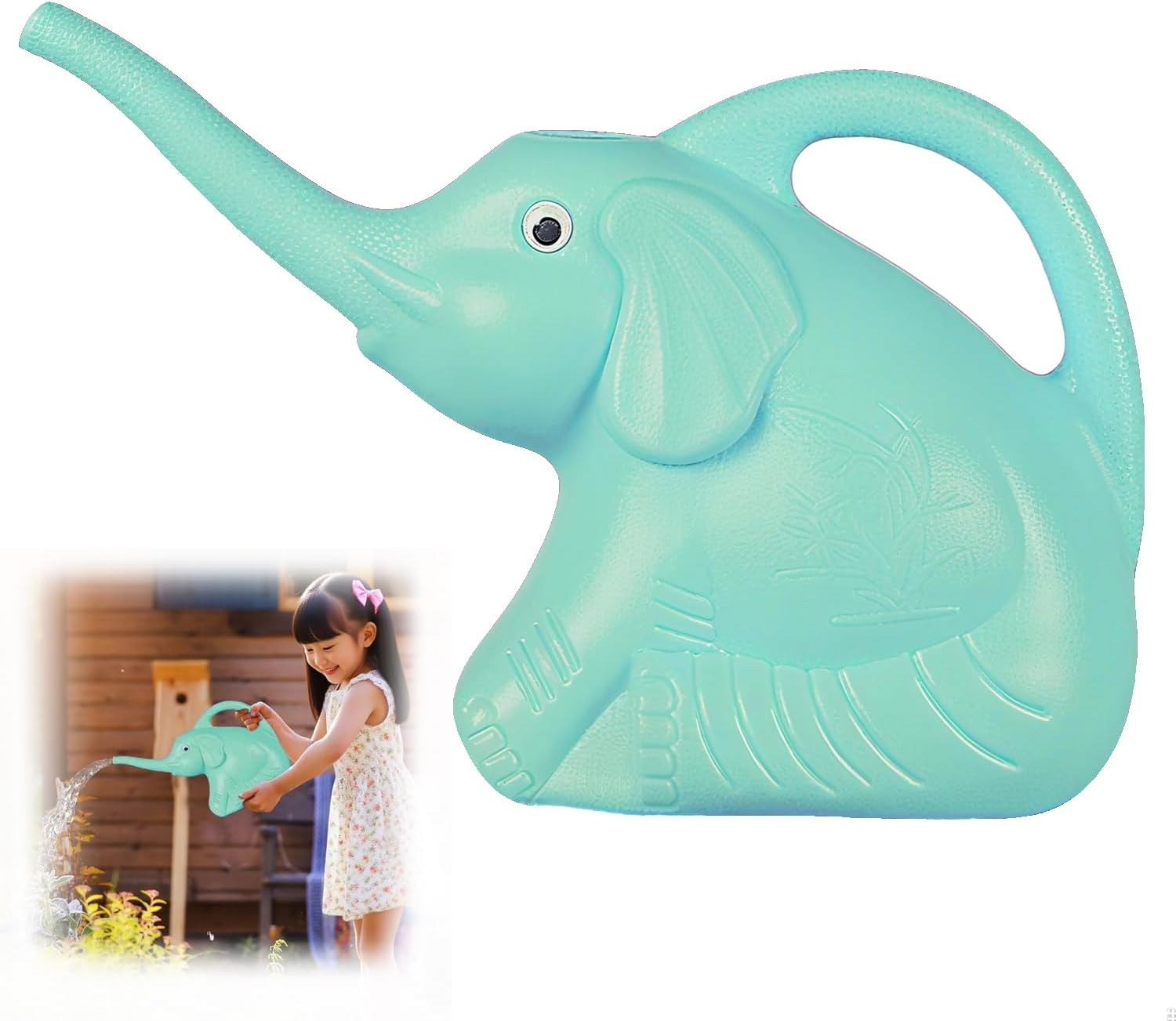 Xinghonyac Cute Watering Can, Elephant Shaped Watering Can with Long Spout, Creative Plant Watering Bottle, Lightweight Gardening Tool for Indoor Outdoor Planters (Pink)