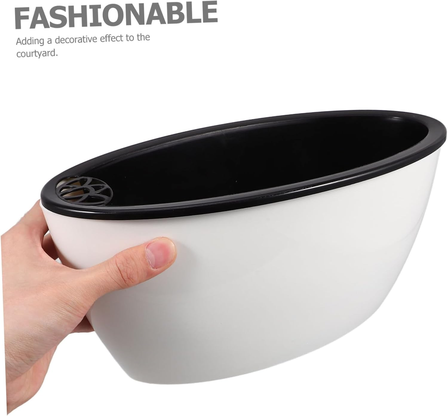 GAROZATION Self Watering Plant Pot with Visible Water Level for Indoor and Outdoor Gardening, Small L04 Plastic Hydroponic Planter Pot with Automatic Water Supply, Garden Flowerpot for Home image number 4