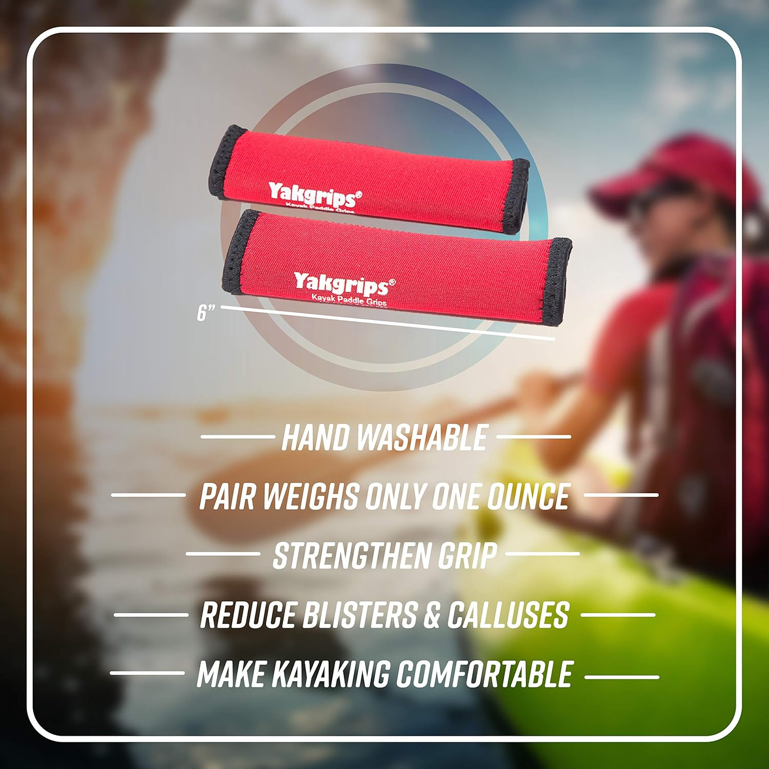 Yakgrips No-Slip Waterproof Kayak Paddle Grips for Your Kayaking Accessories, Kayak Gear for Men and Women - Cascade Creek image number 5