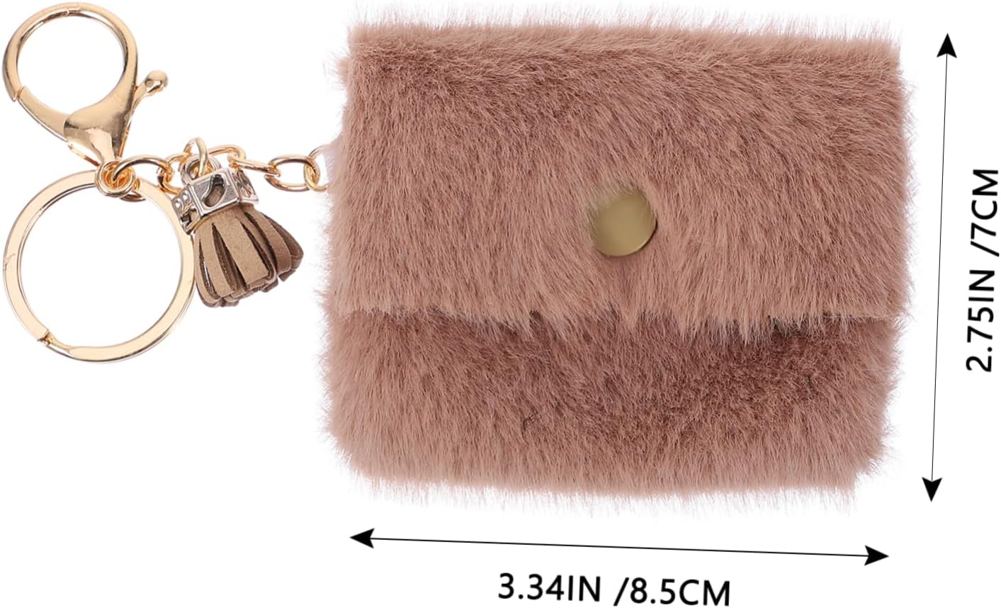 COLLBATH 2Pcs Mini Coin Purse Keychain Keyring Buckle Stylish Keychain Ring for Bag Phone Decor image number 2