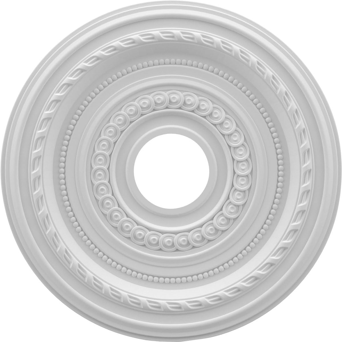 Ekena Millwork CMP16CO Cole Thermoformed PVC Ceiling Medallion (Fits Canopies up to 4 1/2"), 16" OD X 3 1/2" ID X 1" P image number 3