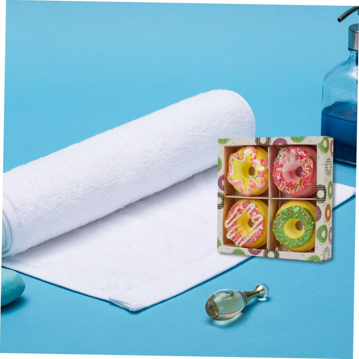 PACKOVE 4Pcs Doughnut Shape Bath Salt Balls Sea Salt Foot Soaking Random Style image number 3