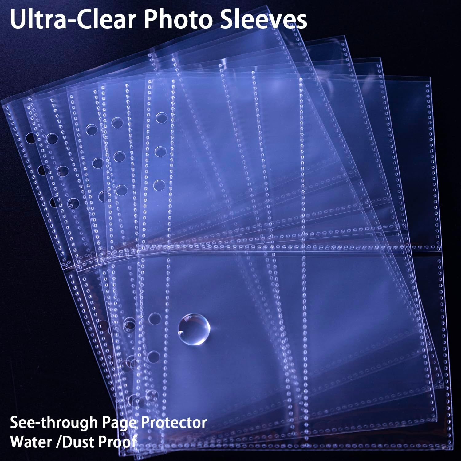 40 Pack 320 Pockets 2.5X3.5 Inch Trading Card Sleeve Pages for Game Cards, Photocard- Double-Sided 4 Pocket Page Protector,Ultra-Clear Kpop Photocard Sheets for A5 6 Ring Binder image number 1