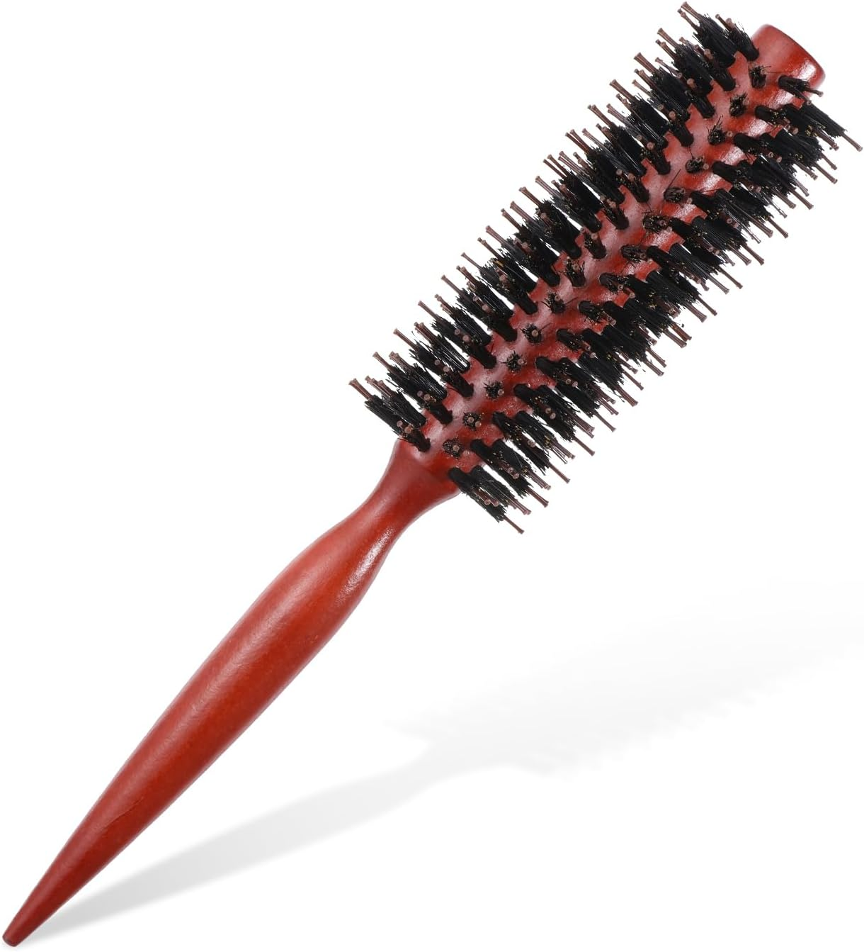 LIQWEI Small Boar Bristle round Brush, Small round Brush, Boar Bristle Hair Brushing, Roll Brushes for Blow Drying, Travel Brushes for Women for Wet or Dry Hairs for Styling Short, Fine Hair image number 2