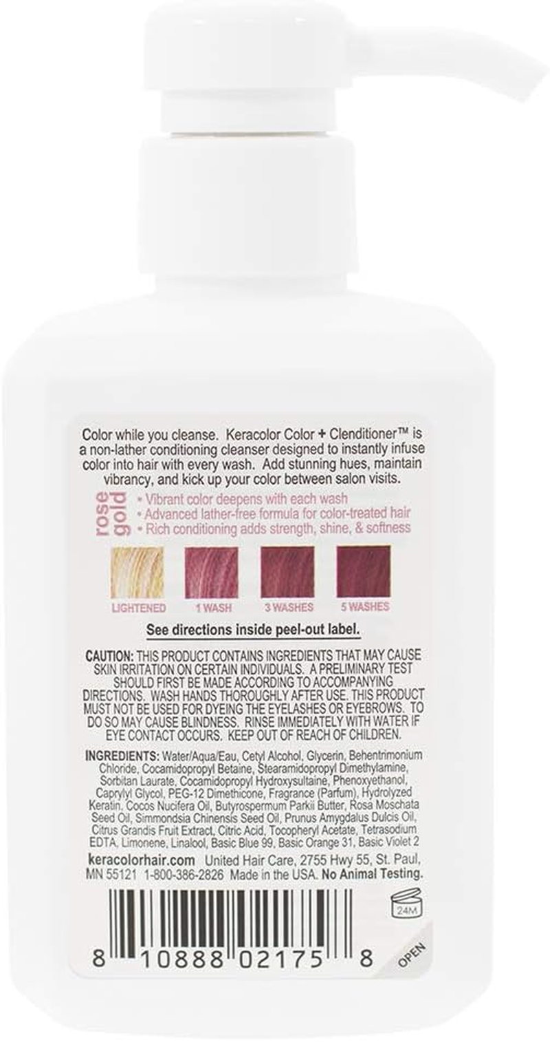 Keracolor Color Clenditioner Colour Shampoo Rose Gold 355Ml