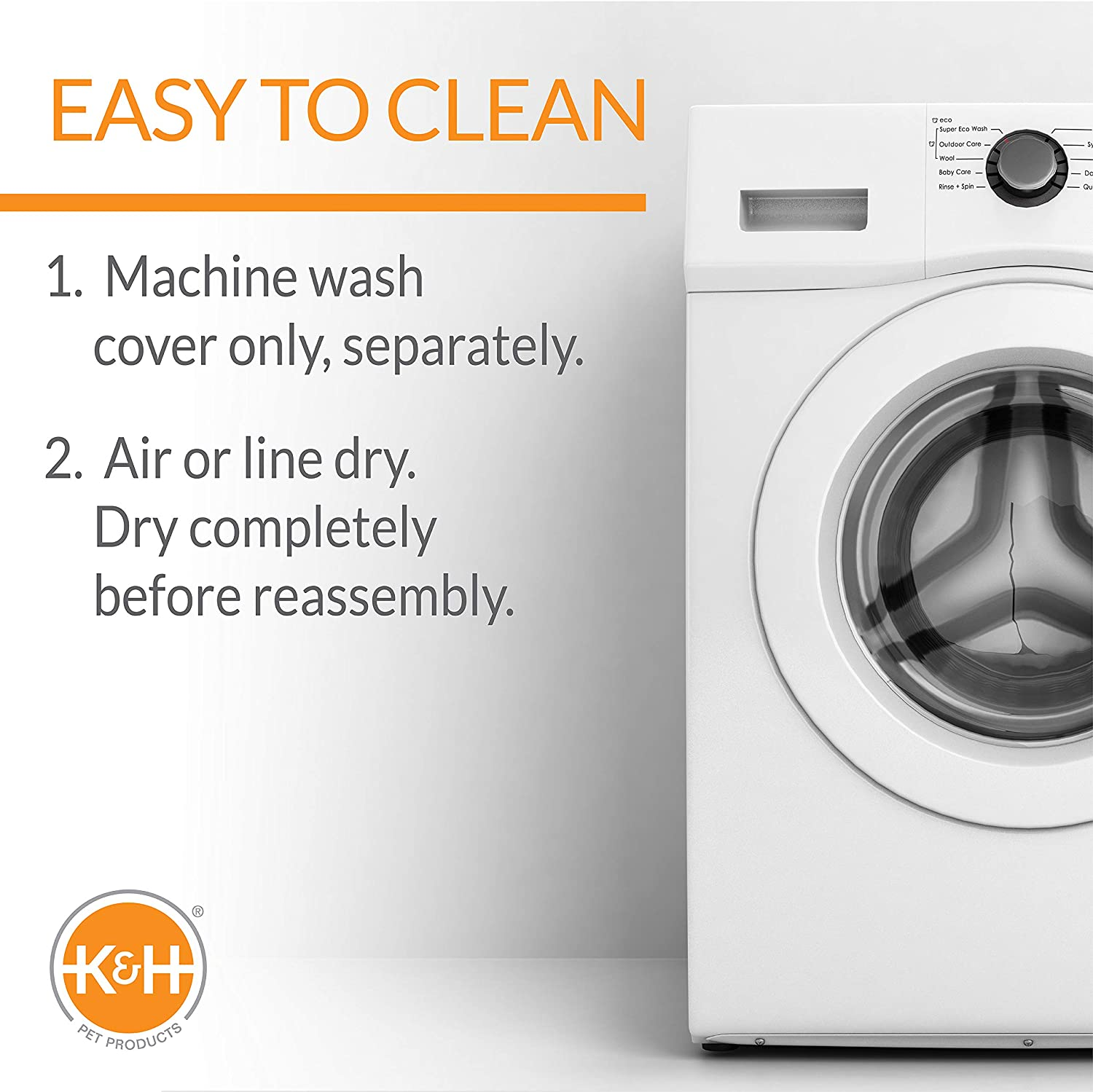 K&H Pet Products Lectro-Soft Outdoor Heated Dog & Cat Bed Replacement Cover, Fits K&H Lectro-Soft Large Beds (Heated Bed Sold Separately), Machine Washable Soft Fleece Cover - 36 X 25In image number 1