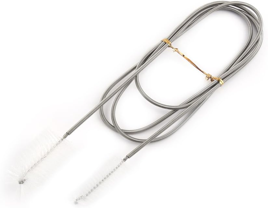 Flexible Double Tube Cleaning Brush &ndash; Aquarium Fish Tank Hose Pipe Cleaner with Spring Design, Double-Ended Cleaning Tool (3 Colours) (Transparent)