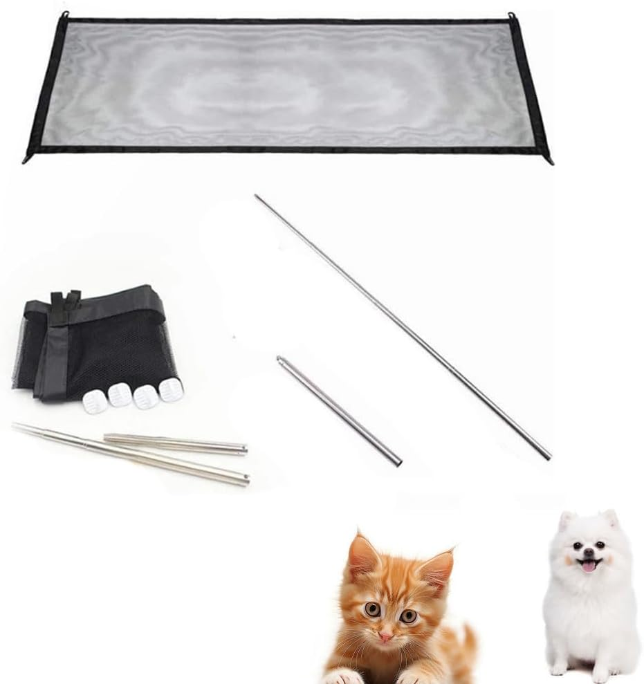 Armastuse Extendable Stair Safety Gate for Children, Cats and Dogs, Suitable for Indoor and Outdoor Use, 110 X 72 Cm, Black image number 1