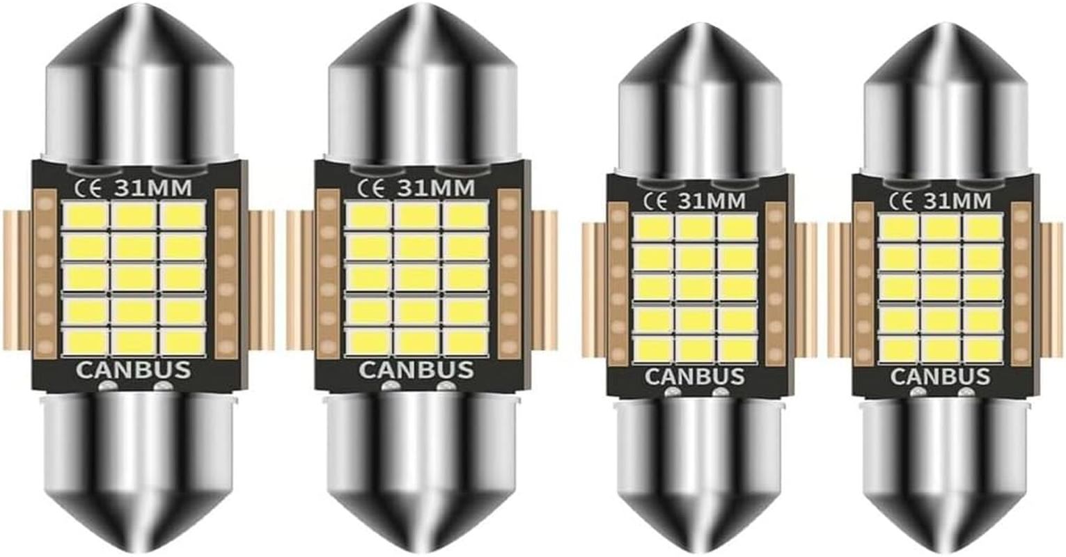 [4 Pack] TAVICE 12 31MM FESTOON NEW 15 LED CAR UTE 4WD INTERIOR DOME MAP LIGHT BULB GLOBE image number 4