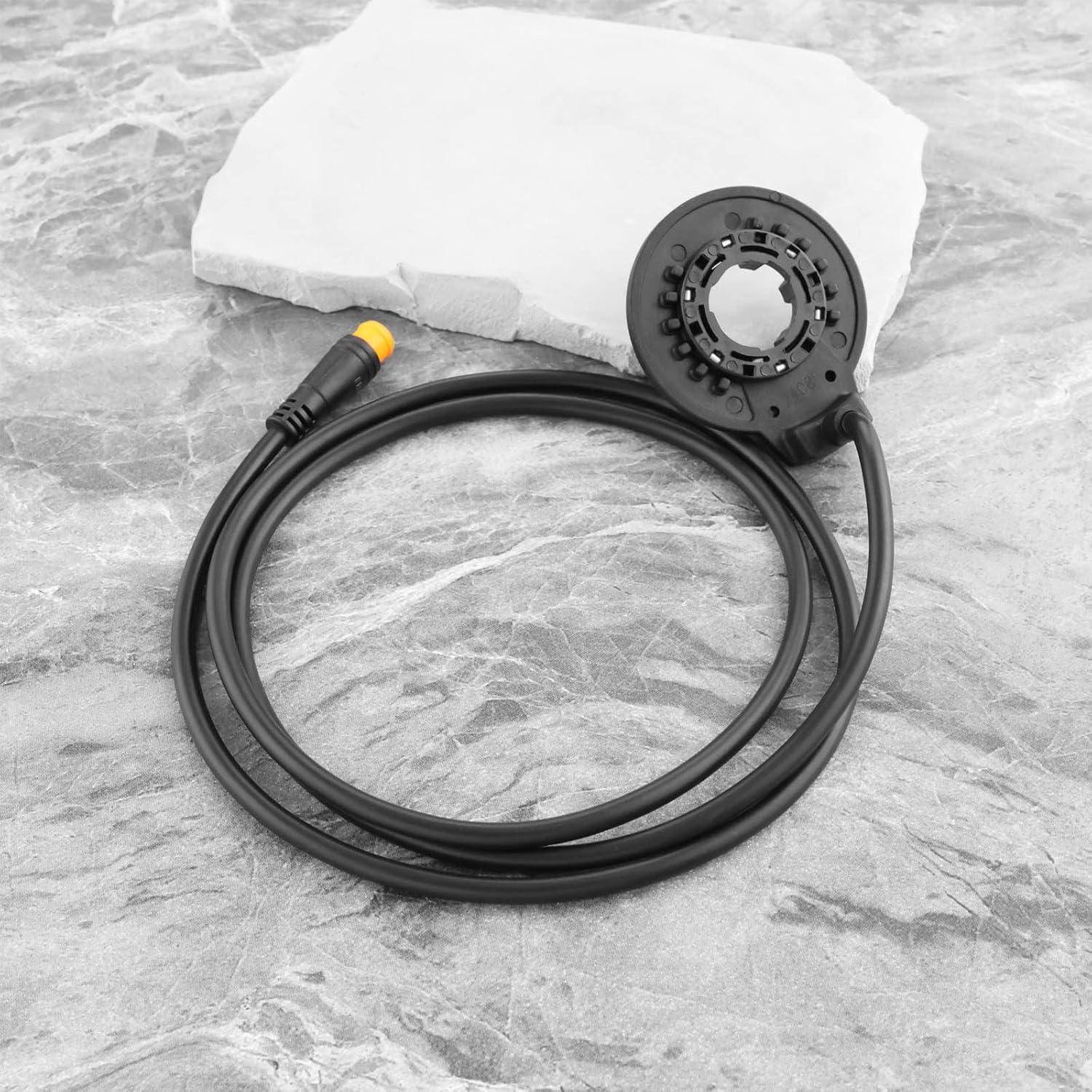 SING F LTD Electric Bicycle Pedal Assist Sensor Replacement Part 3 Pin Waterproof Plug Pedal PAS Sensor F-12L 12 Magnets Dual Hall Sensor Suitable for Left Side Electric Bicycle image number 3