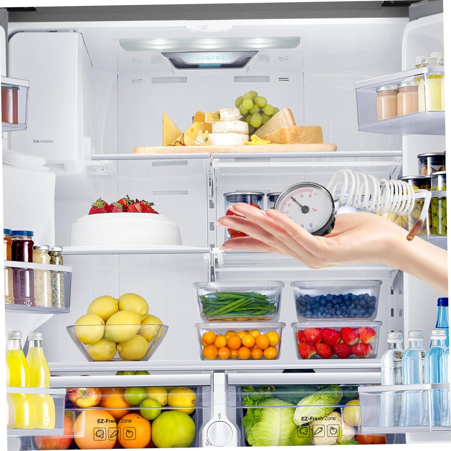 Portable Indoor Thermometer Small round Digital Temperature Gauge Lightweight Compact Accurate Temperature Measuring Device for Home Use image number 3