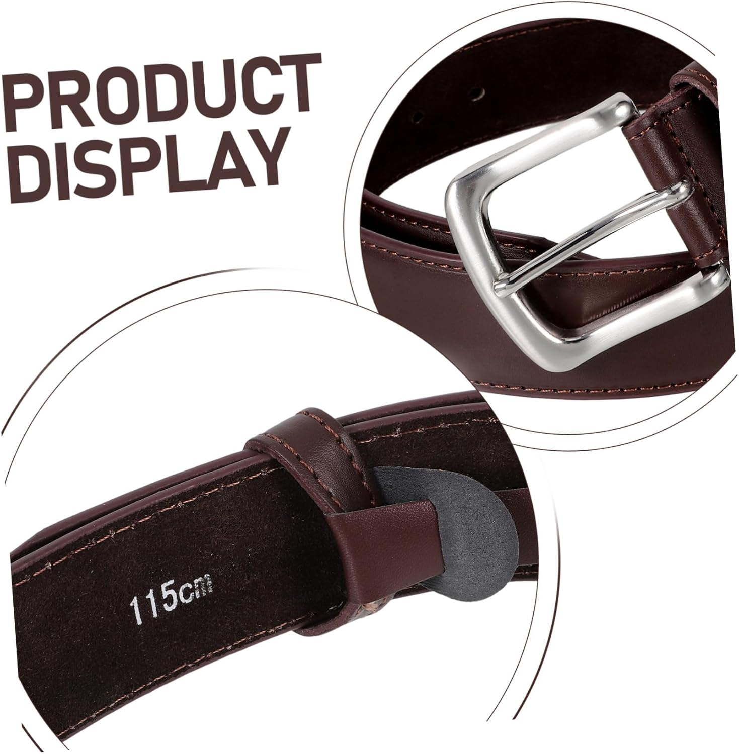 Alasum Hidden Money Pocket Travel Belt for Men Brown Waistband with Unique Zipper Design Discreet Storage for Valuables Cashsafe Theft Wallet for Travel