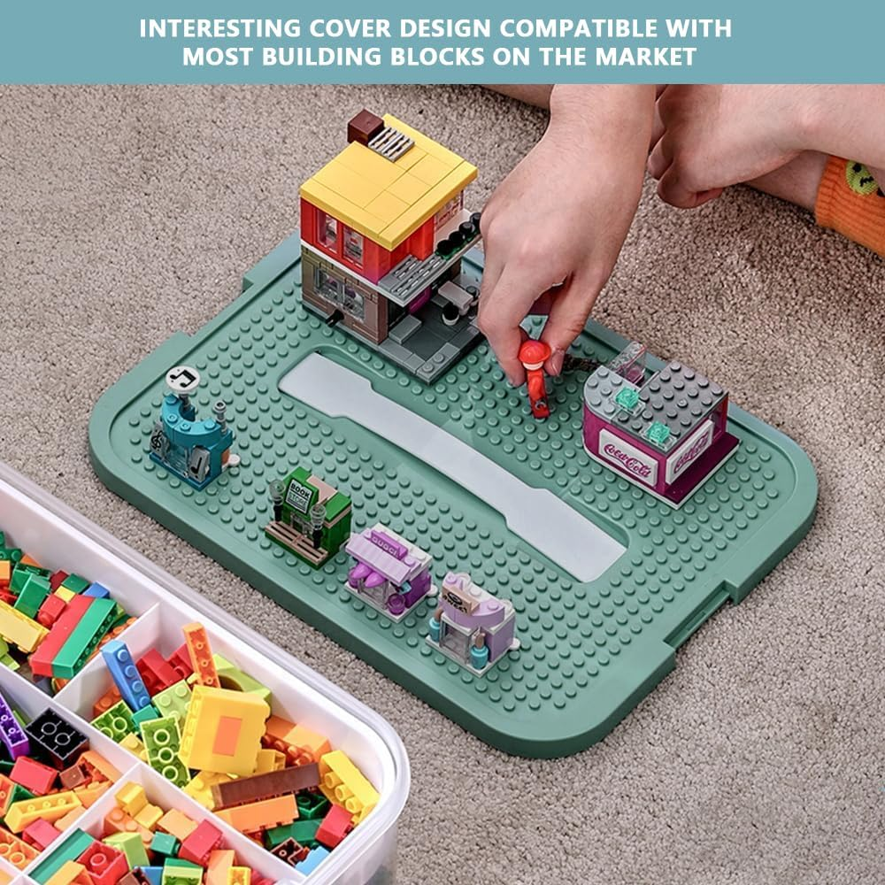 Stackable Storage Box &ndash; 3-Layer Organizer with Multiple Compartments for Building Blocks, Toy Cars, Figures & Small Parts, Durable Plastic Storage Case