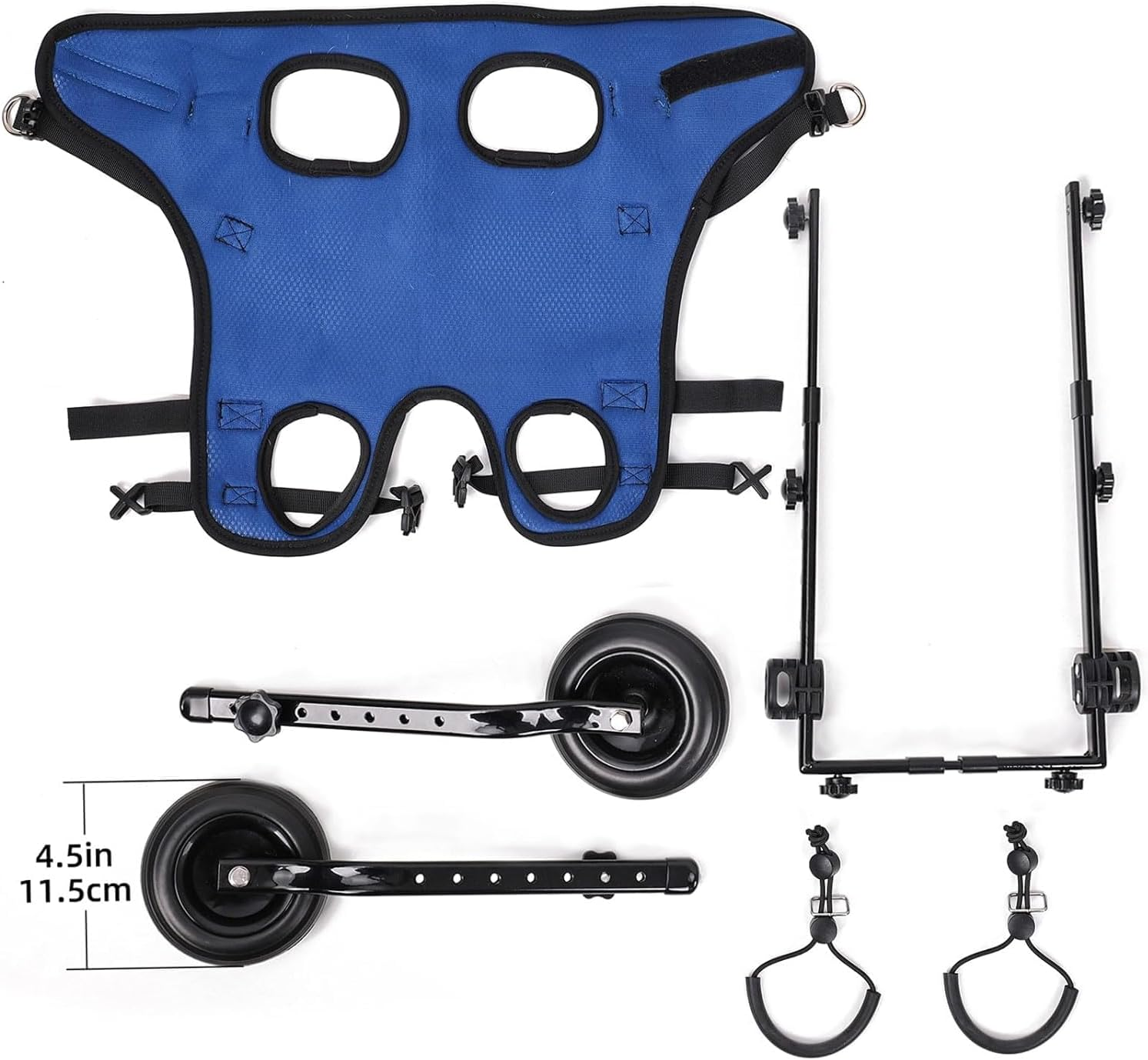 Adjustable Dog Wheelchair, Lightweight Dog Scooter for Back Legs, Max 11 Pound Dogs, Wheelchair for Paralyzed Injured Lame Disabled Handicapped Dogs - XS image number 4