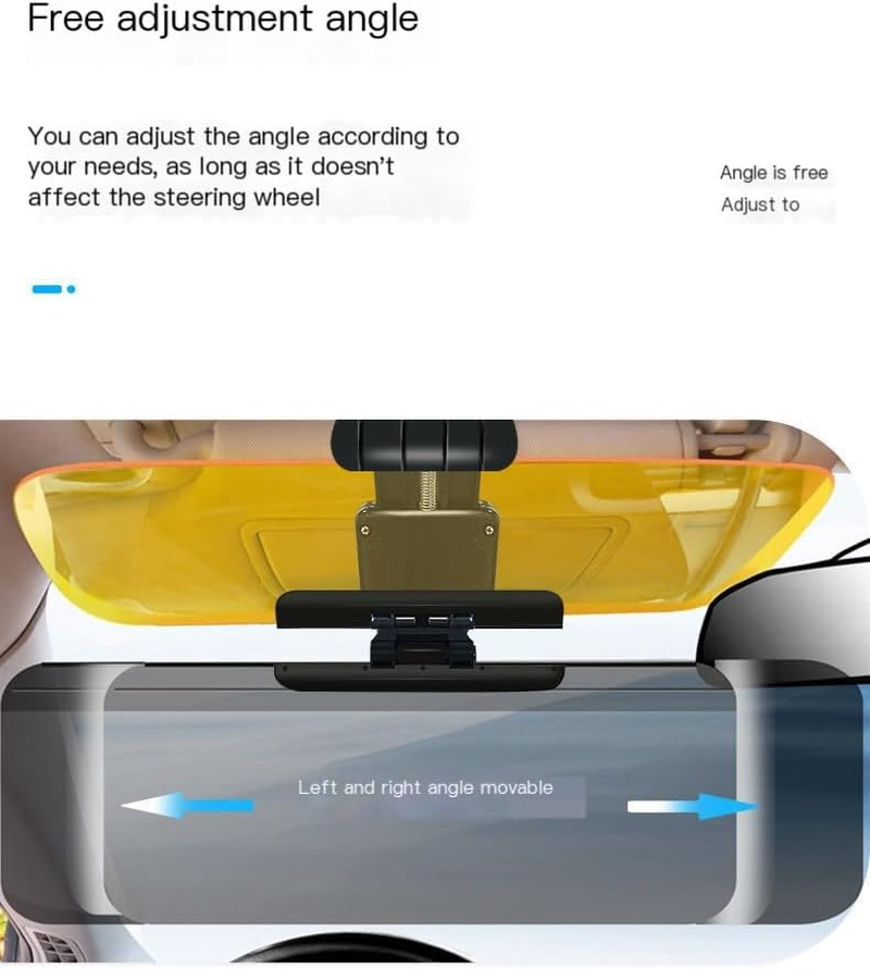 SZMEINANZI Car Sun Visor, Anti-Glare Day and Night Dual-Use, Adjustable for All Vehicle Types