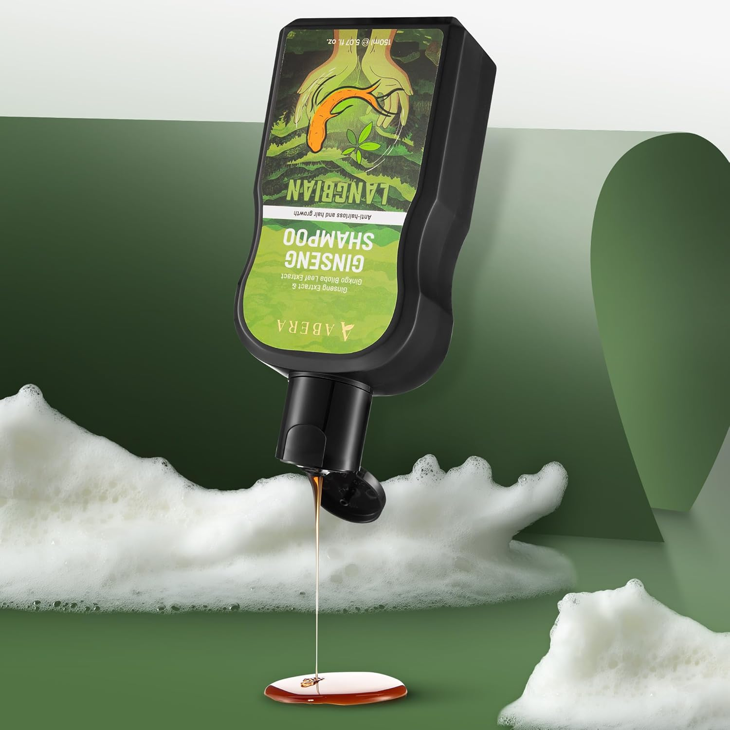 ABERA High-Performance Anti-Dandruff Shampoo &ndash; Herbal Formula with Langbian Ginseng, Natural Deep Cleansing, Sulfate & Paraben Free, Soothes Itchy Scalp &ndash; 150Ml - A. 1 Box image number 2