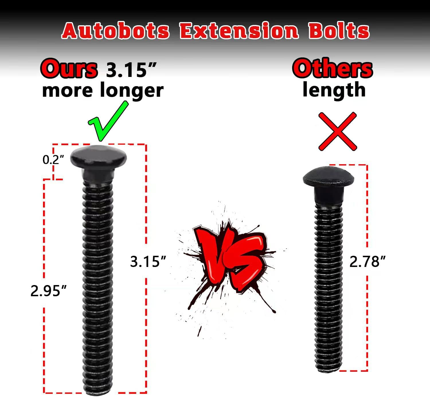AUTOBOTS 1/2" Heavy Duty Bolt-On Forged D Ring, 12000Lbs Break Strength Tie down Anchors Hooks, for Trailers, Trucks, and Cargo Tie Downs (Pack of 4) Black image number 2