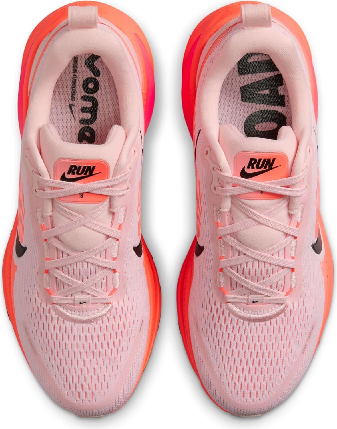 Nike Vomero 18 Women'S Road Running Shoes (HM6804-600, Atmosphere/Bright Crimson/Crimson Bliss/Black) image number 6