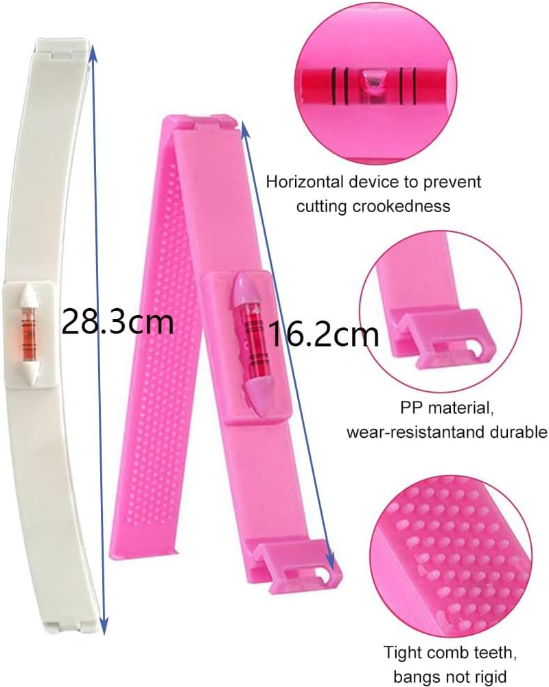 Bessy Shop Hair Cutting Tool, 3 Pieces Cutting Aid Hair Cutting Clip, Professional DIY Home Styling Accurate Hair Cutting Tool for Layers, Bangs and Split Ends, for Children Women Haircut image number 3