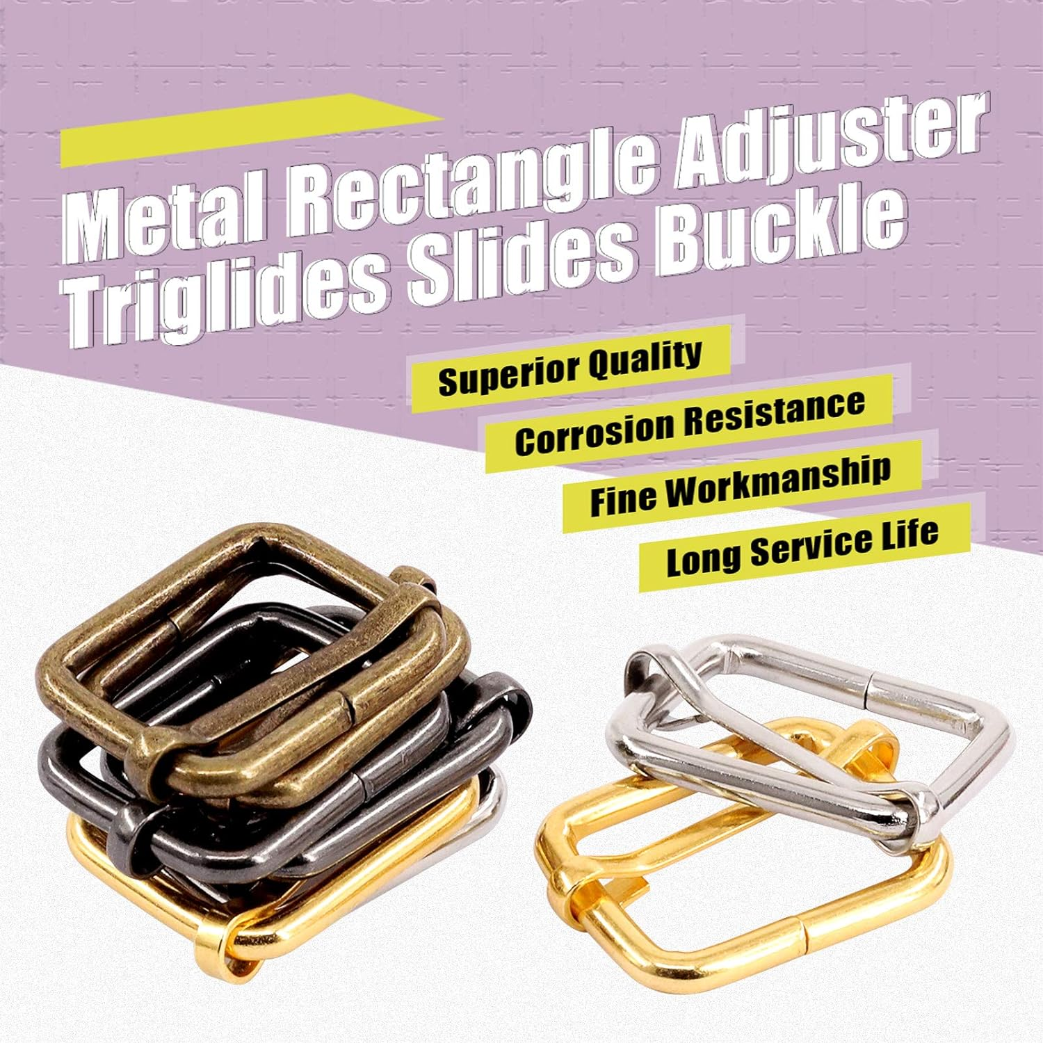 Swpeet 60Pcs Heavy Duty 1 Inch / 25Mm Metal Ring Buckle Webbing Belts image number 3