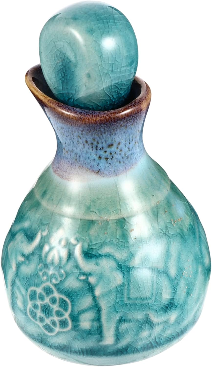 Beavorty Ceramic Essential Oil Perfume Bottle for Subpackaging Compact Dropper Bottle Spray Function for Travel Toiletry Needs