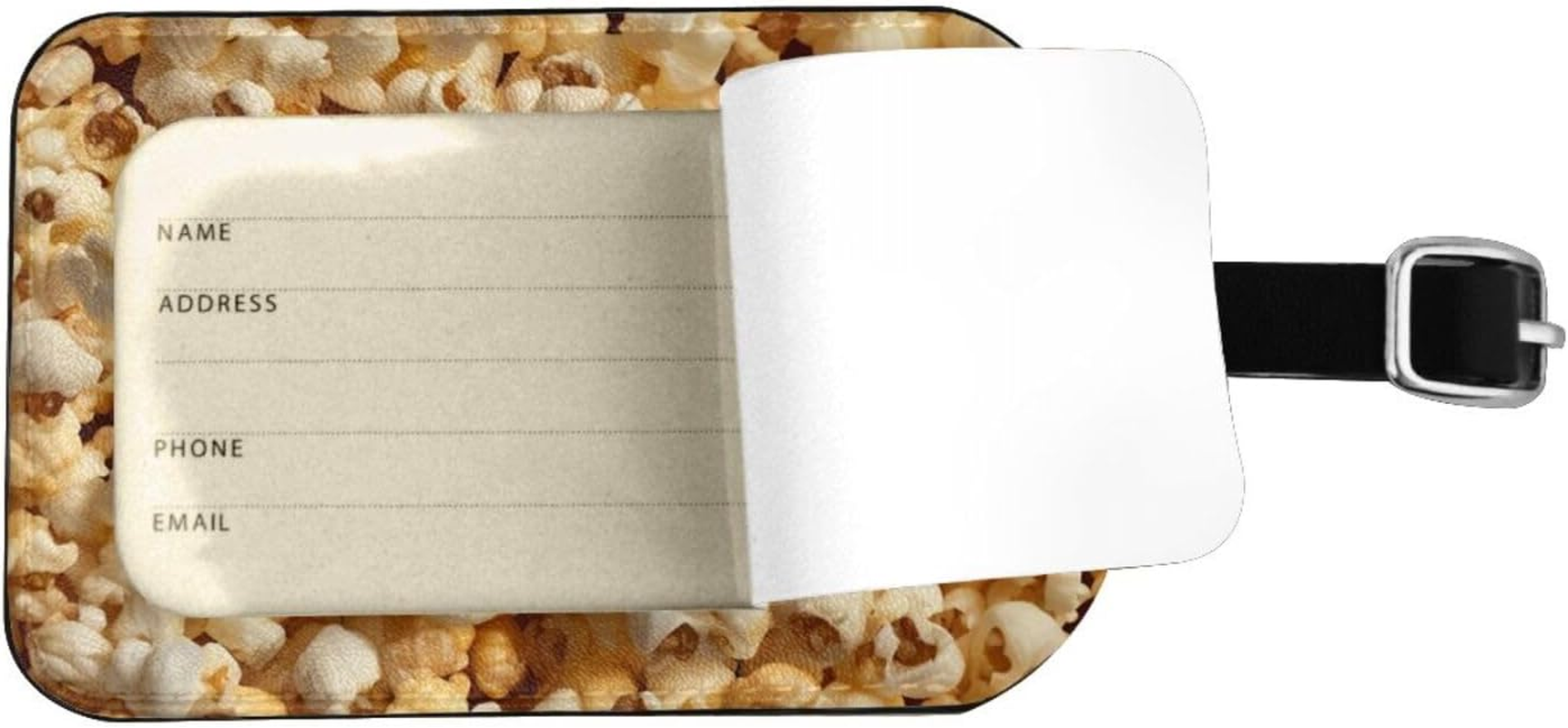 Popcorn Print Print Elegant Tag Stylish Tag Luggage Tag 4.3 X 2.76 Inch for Suitcases Travel Bags image number 1