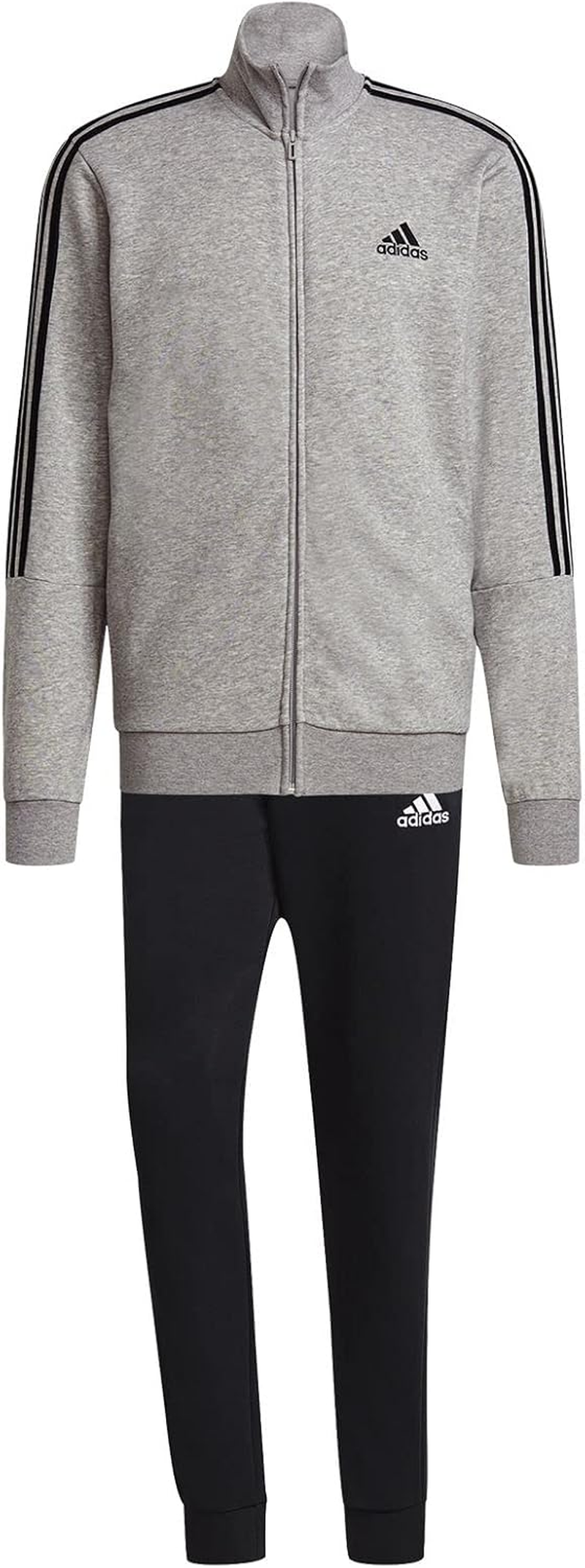 Adidas Men'S M 3S FT TT TS Tracksuit, Top:Legend Ink/White Bottom:Legend Ink F17/White, 7 image number 1