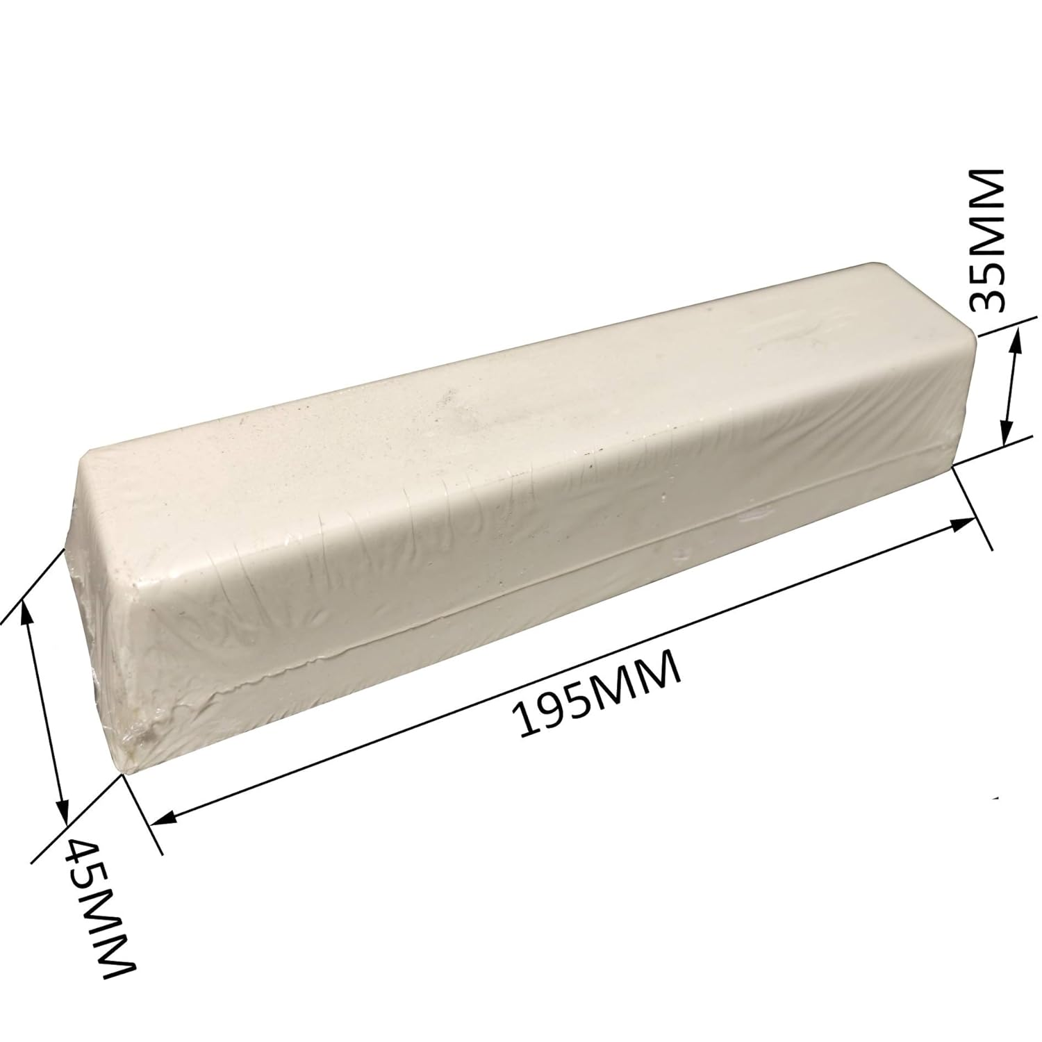 White Polishing Buffing Compound for Final Stage Polishing of Steel and Stainless Steel - 500G Bar image number 3