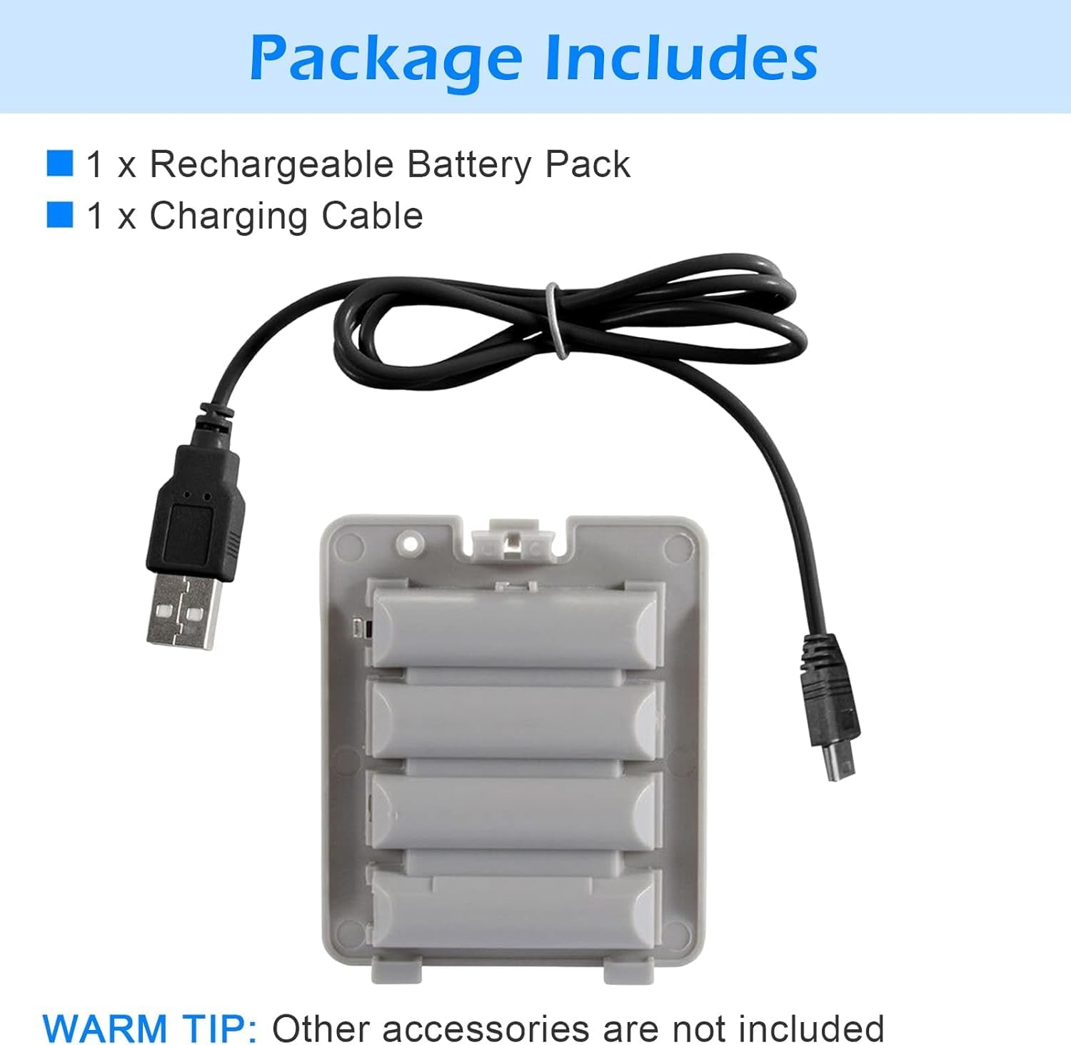 3800Mah Rechargeable Battery Pack & Cable for Wii Fit Balance Board High Capacity Battery Pack Replacement for Wii Fit Balance Board image number 1