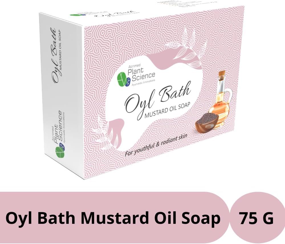 Atrimed Plant Science Oyl Bath Mustard Oil Soap | for Youthful & Radiant Skin 75G | Pack of 3 image number 1
