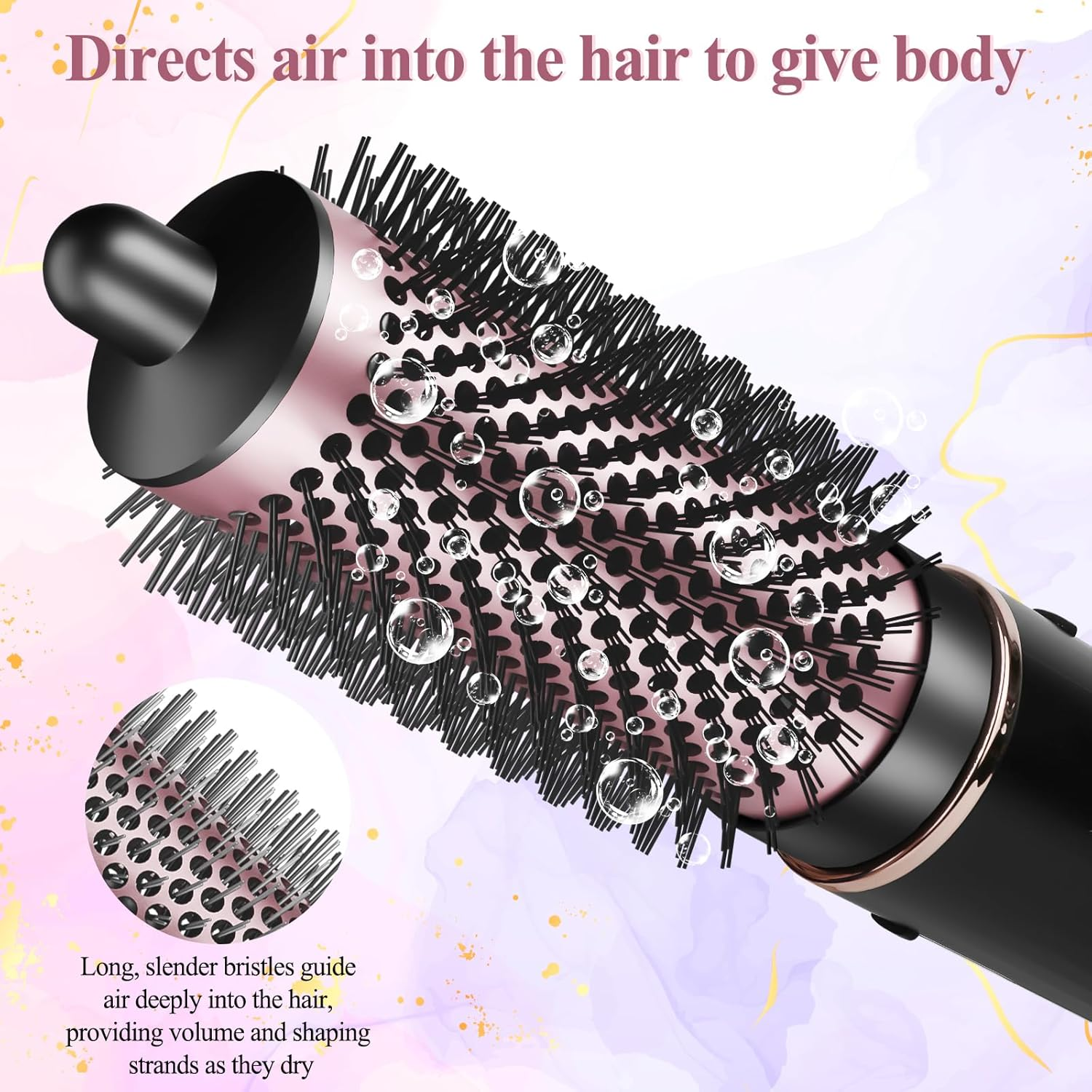 AFDD round Volumizing Brush for Shark Flexstyle Attachment, Normal round Brush Compatible with Flexstyle HD400 Series, Fine Limp Flat Hair Volumizer Attachment Tool for Daily Styling image number 5