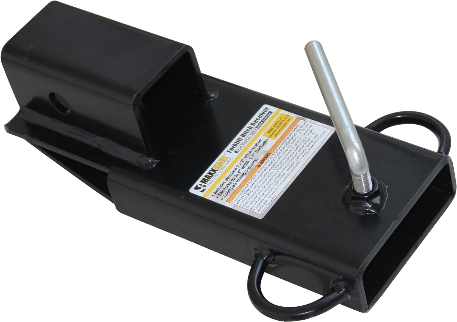 Maxxhaul 50626 Clamp on Forklift Hitch Receiver 2 Inch Trailer Towing Adapter