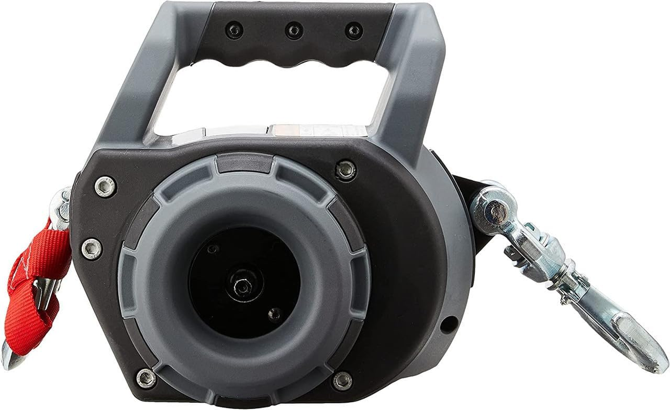 WARN 101575 Handheld Portable Drill Winch with 40 Foot Synthetic Rope: 750 Lb Pulling Capacity, Gray image number 3