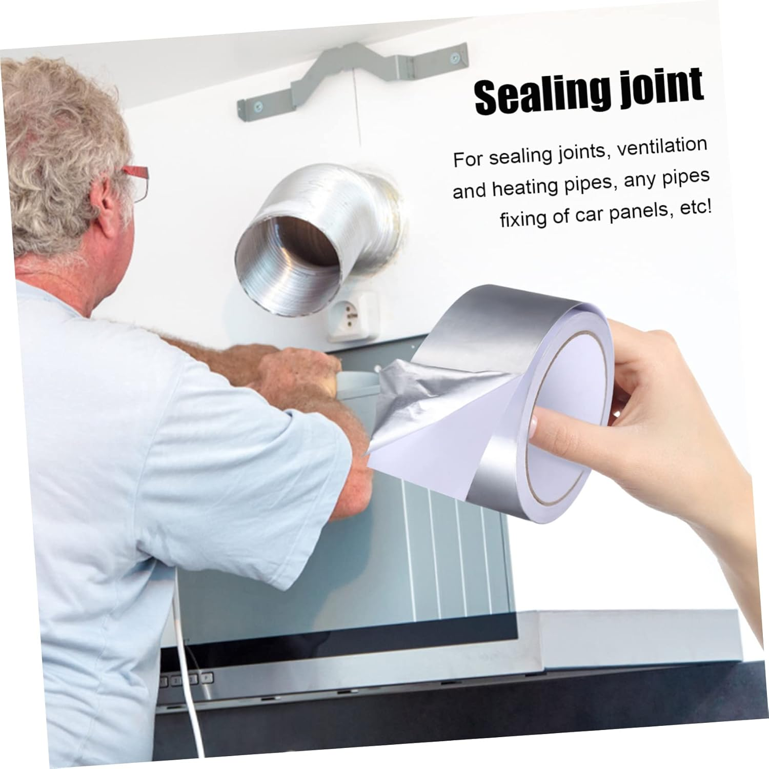 1Roll Foil Tape Adhesive for Sealing Insulating and Duct Repairs for Home Office and Automotive Use image number 1