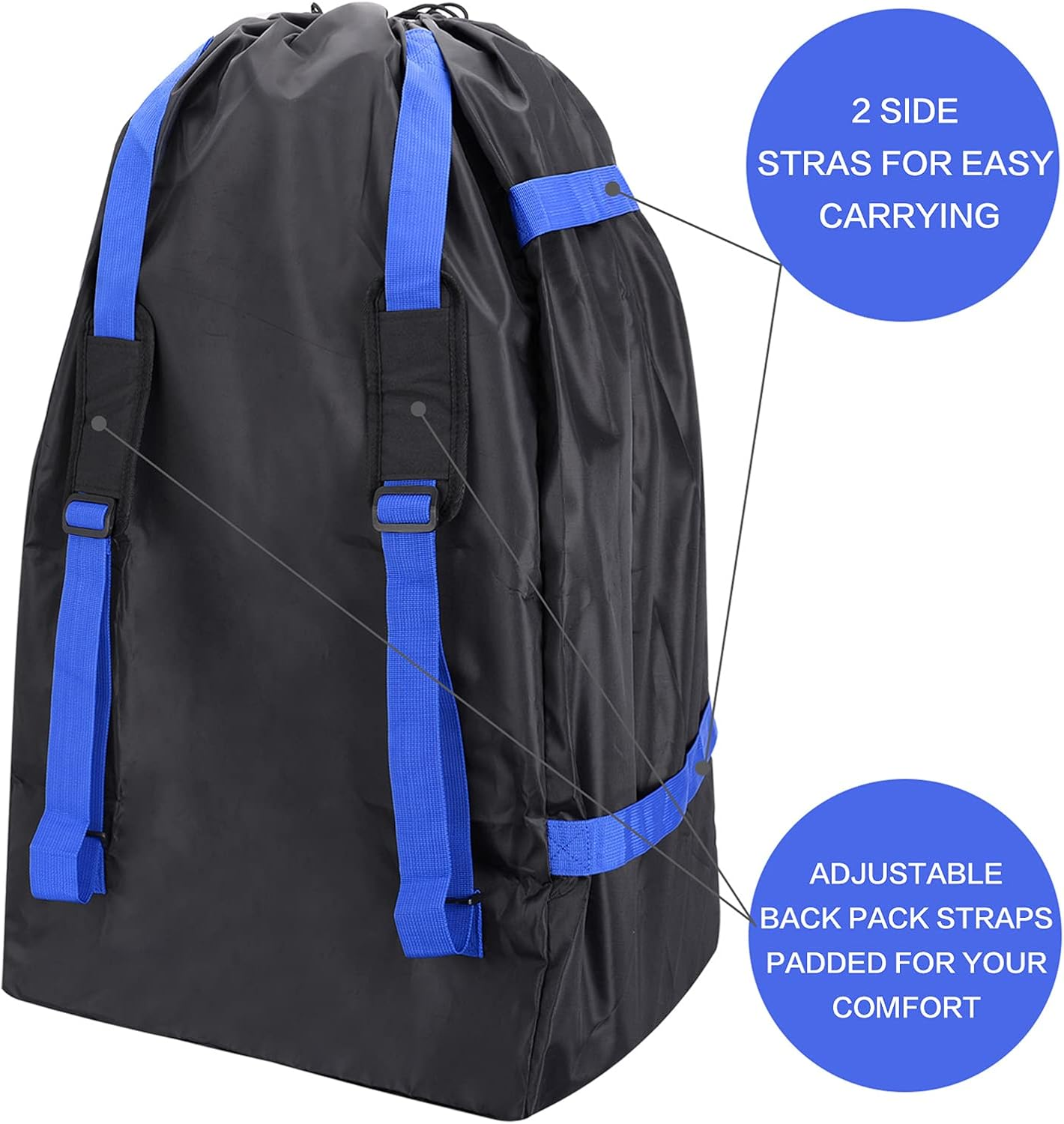 Car Seat Bag Backpack for Air Travel Universal Infant Carseat Storage Bag for Airplane Gate Check Large Durable Carseat Travel Bag with Shoulder Straps ALKOY image number 4