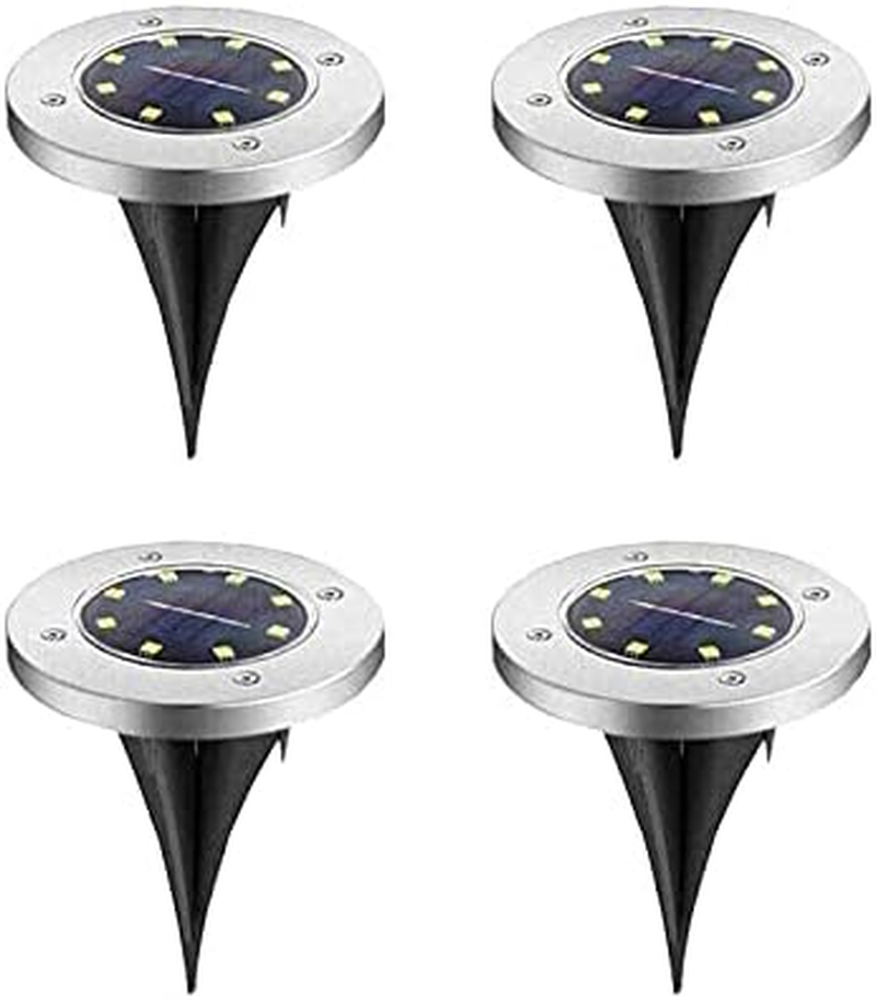 4/8/12 Solar Powered LED Buried Inground Recessed Light Garden Outdoor Deck Path (8X)