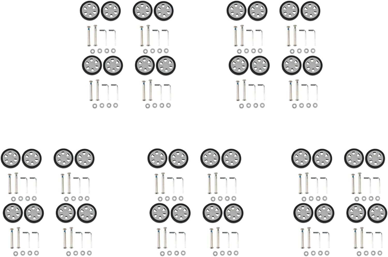 40X Luggage Accessories Wheels Aircraft Suitcase Pulley Rollers Mute Wheel Wear- Parts Repair 55X12Mm image number 3