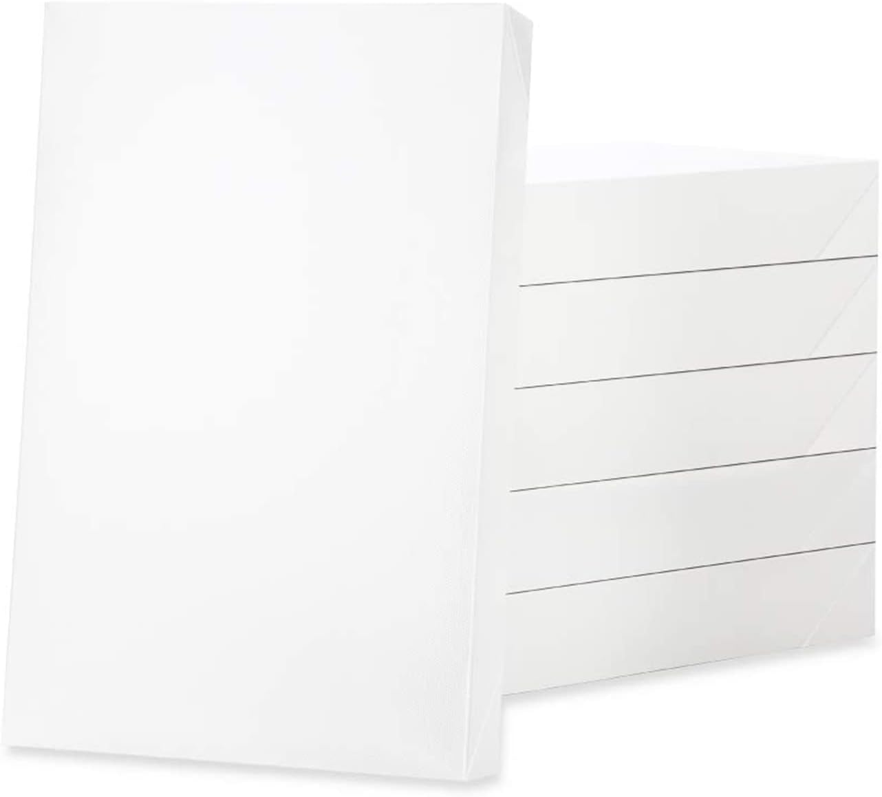 6 Shirt Gift Boxes with Lids - 43X27.9X6.35 CM, White, Grain Texture image number 4