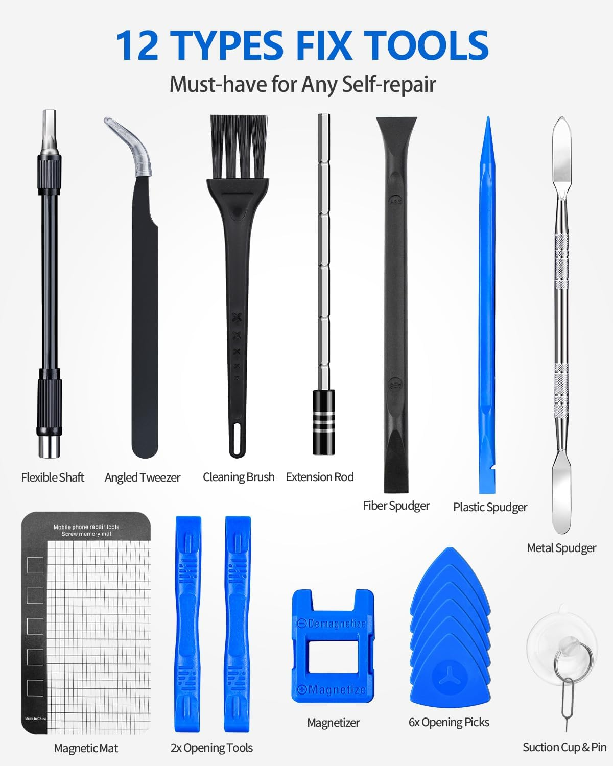 Unamela Mini Electric Screwdriver Set: 140 in 1 Small Electric Screwdriver Cordless - 120 Precision Bits, 5 Torque Settings, LED Light, Magnetic Power Screwdriver Repair Tool Kit for PC RC Electronics