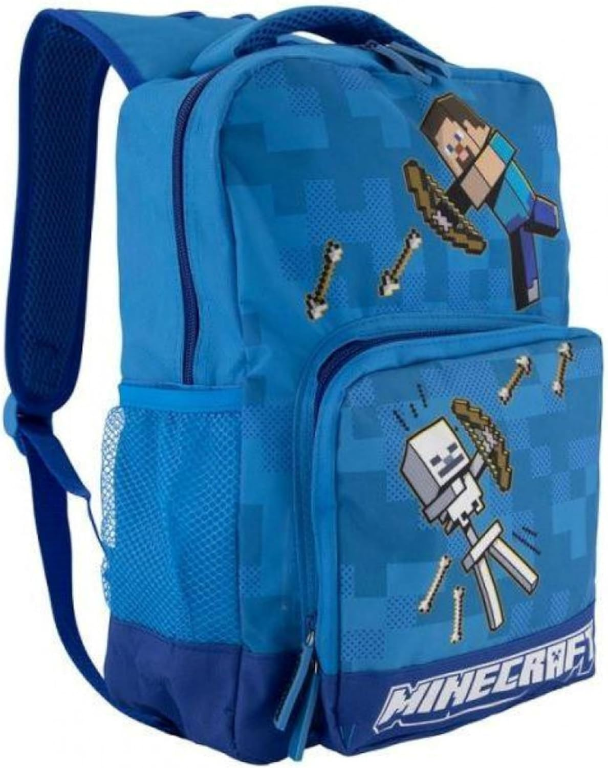 MINECRAFT Primary School Backpack Original Gadget Light Blue Light Blue Light Blue, Lightblue
