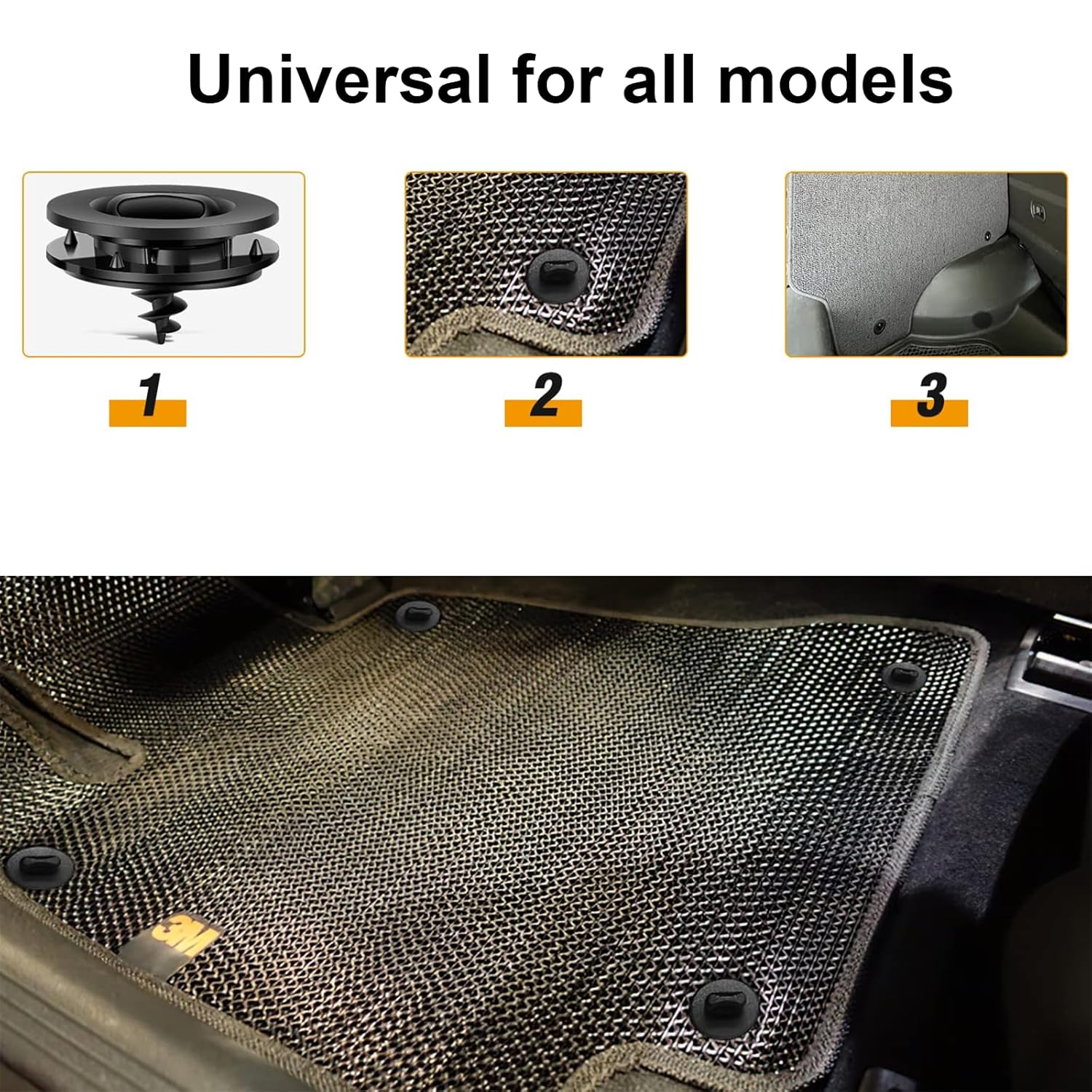 MAEZOE 4Pcs Car Mat Clips | Anti-Slip Floor Mat Retainers for Cars, Suvs and Family Vehicles | Easy to Install, Strong Hold, Reusable Buckles image number 6