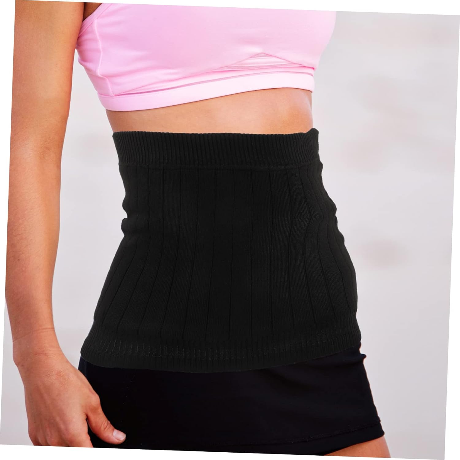 360&deg; Lambswool Kidney Belt Wear-Resistant Waist Support Band Thickened Winter Stomach Wrap Adjustable Waist Protective Strap for Men and Women image number 4