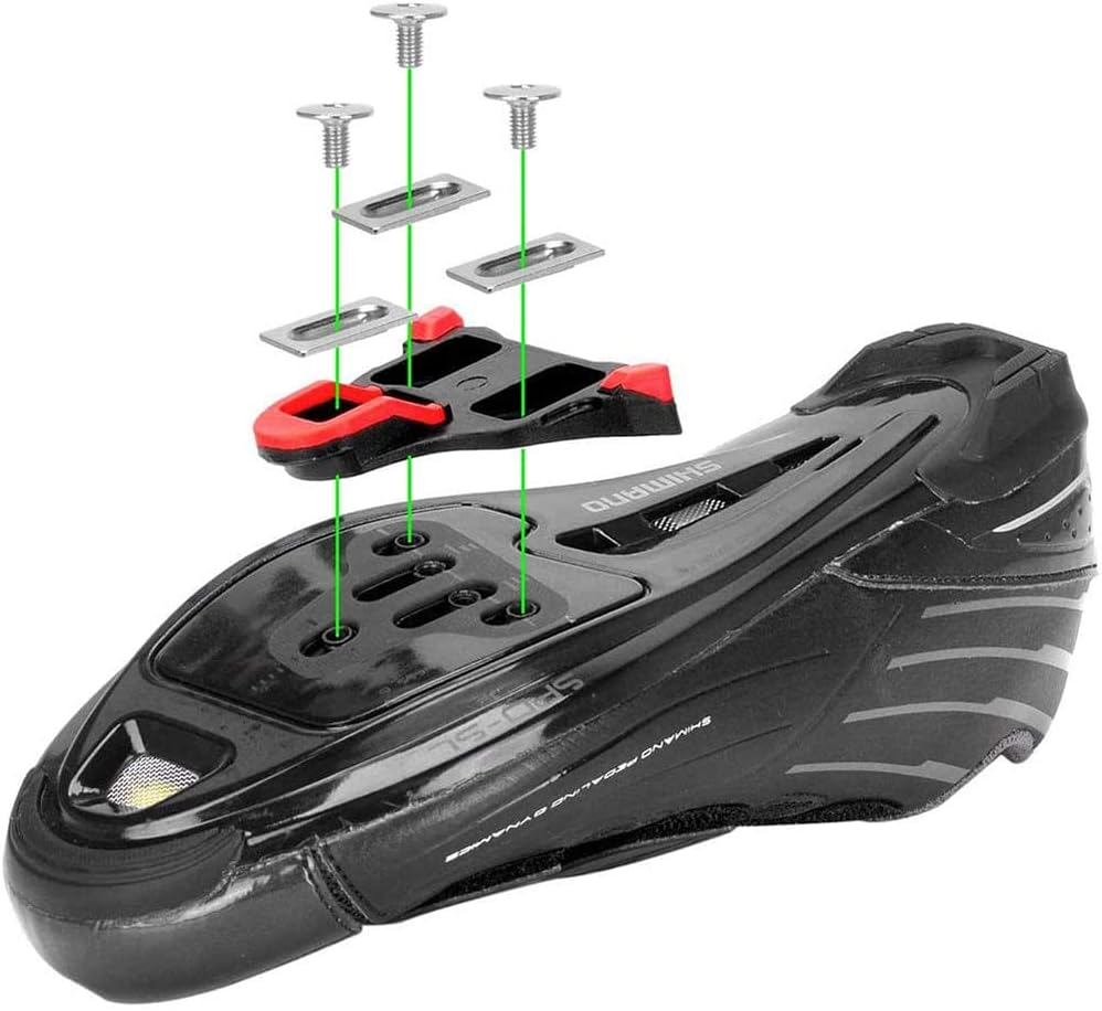 Shoes Road Self-Locking Bike Cycling Pedal Cleats Set for SM-SH11 SPD-SL 2Pcs - Red (2Pcs) image number 2