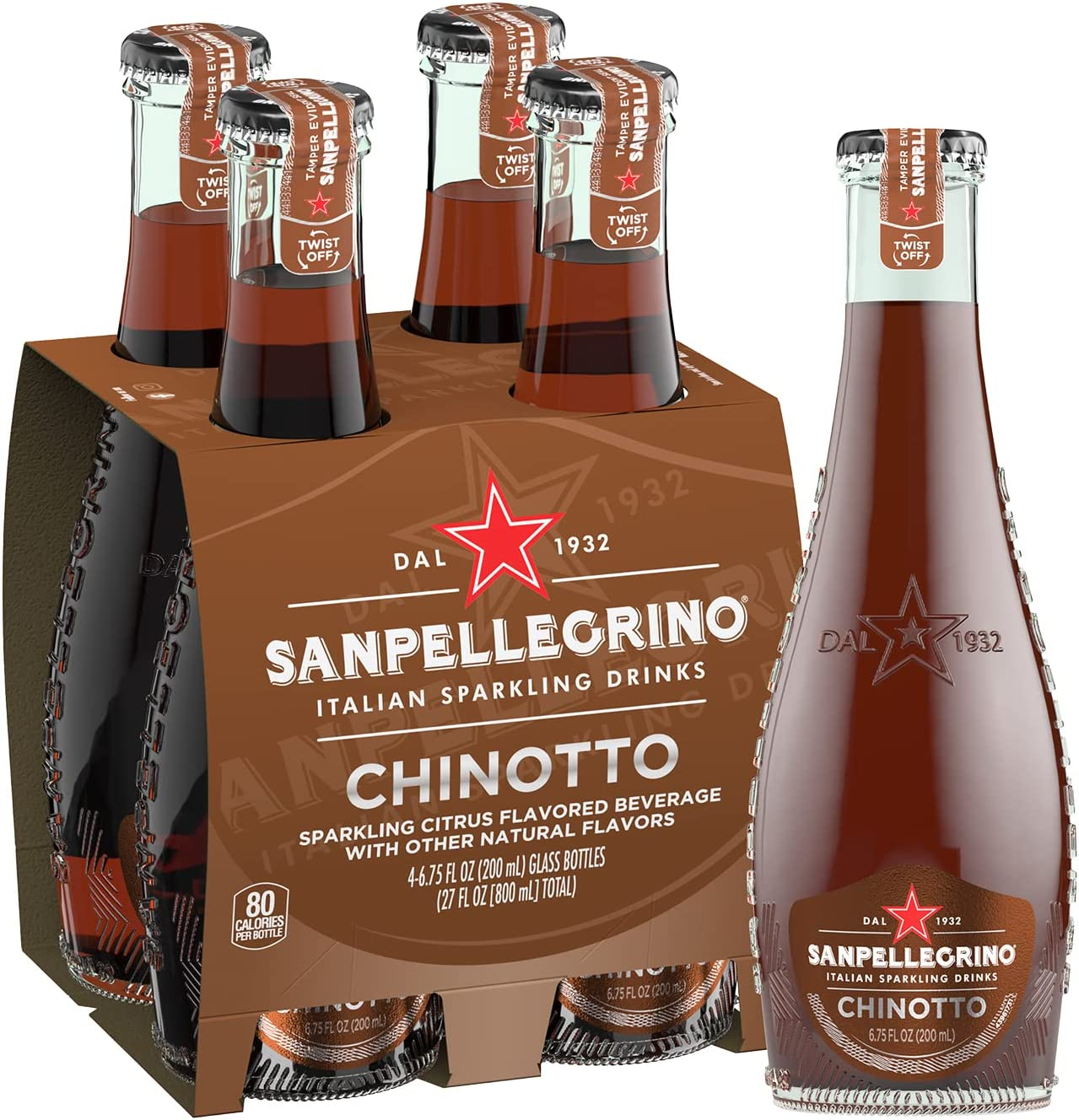 San Pellegrino Italian Sparkling Drinks Chinotto 6 X 4-Packs, 24 X 200 G image number 4