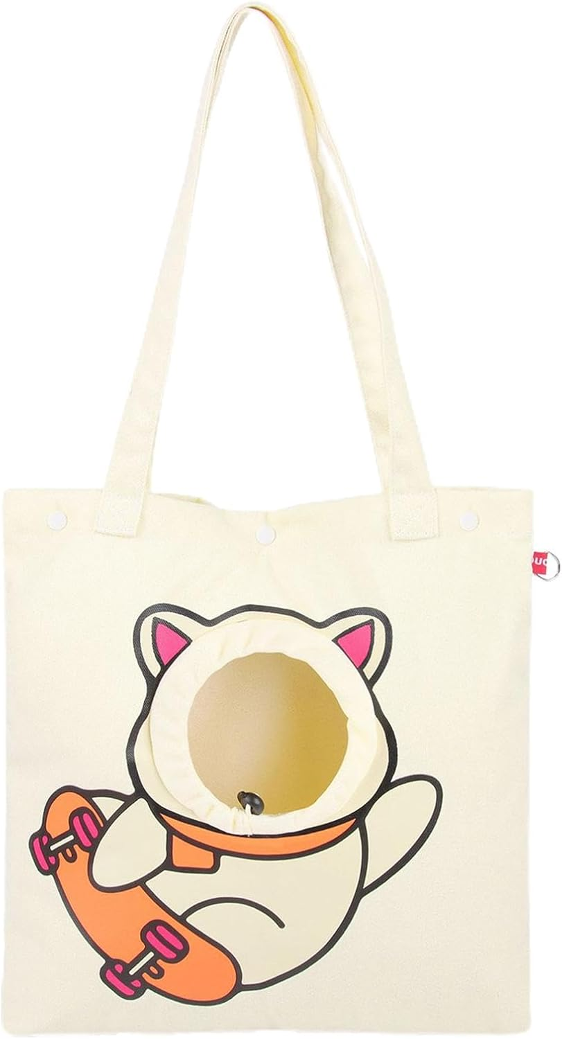 Pet Canvas Shoulder Carry Bag,Small Dog Carrier Sling - Pet Carrier for Small Dogs and Cats, Outdoor Dog Tote Bag for Shopping Camping